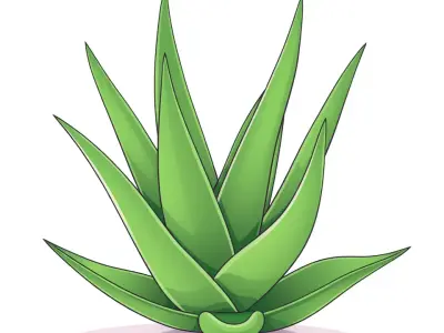 Green Aloe Vera model pack Low-poly 3D model