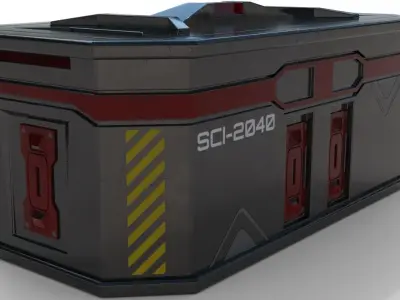 Sci-Fi Box Game Reay PBR Model Free low-poly 3D model