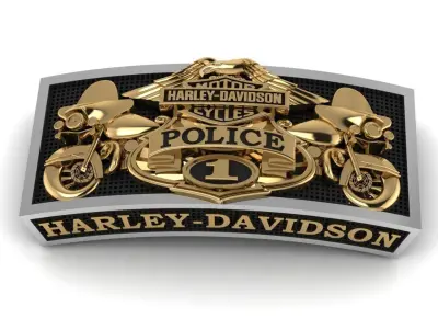 Harley-Davidson Belt Buckle Code-CGH006 3D print model