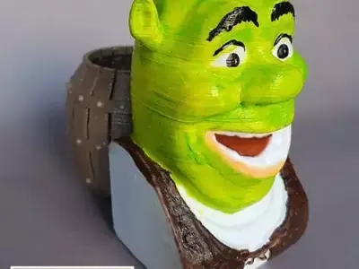 SHREK PEN HOLDER 3D print model