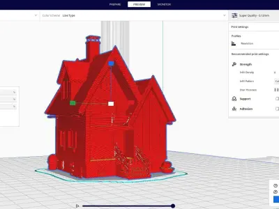 modern house 3D print model