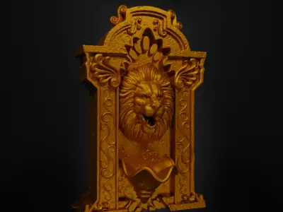 Lion Book Nook - Animal Lion Bookend - Lion Book Prop 3D print model