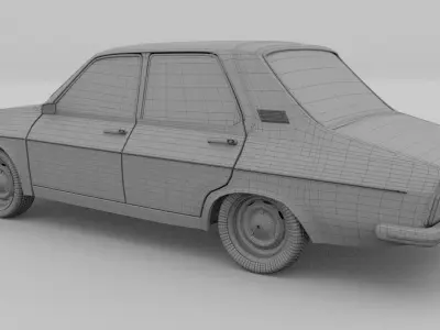 Renault 12 - Dacia 1300 HDRI 3D model
