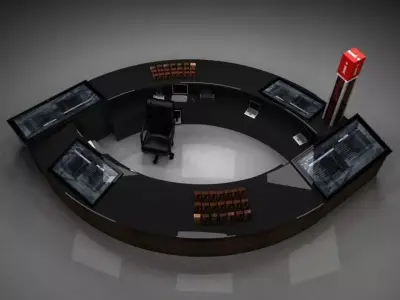 3d  mall reception desk  model  3D model