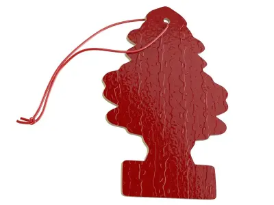 Paper Car Air Freshener Red 3D model