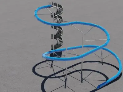 Water Slide 3D model Low-poly 3D model purchase