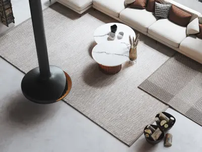 Boho Design Interior Scene for Cinema 4D and Corona Renderer 3D model