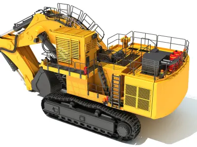 Tracked Mining Excavator 3D model
