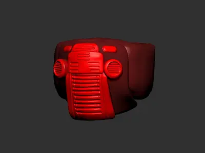 helmet high poly sculpt 3d printable  3D model 23