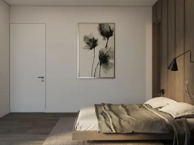 Modern Master Bedroom 3D model