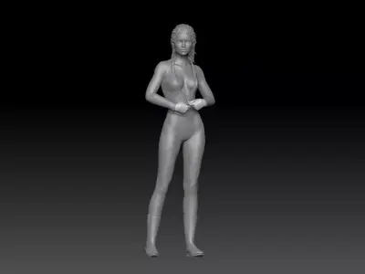 Formula one RACE GIRL PITSTOP RED 3D print model