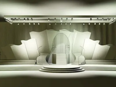 Abstract stage  backdrop design V1 3D model