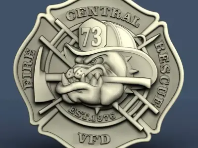 Bulldog 3d relief for printing and aspire applications 3D model