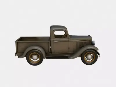 1930s Vintage Pickup Truck Model Early Classic Utility Vehicle 3D model