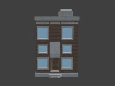 building brick Low-poly 3D model