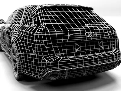 AUDI RS6 2015 Low-poly 3D model
