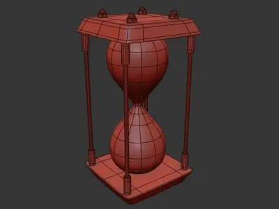 Hourglass 02 Low-poly 3D model