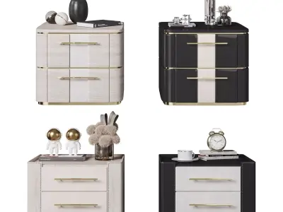 bedside Modern combination table 3D model