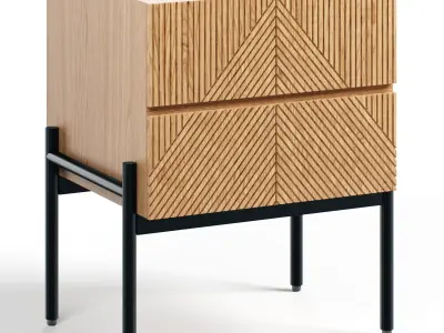 La Redoute Interieurs Bedside Tables Set 3 3D model