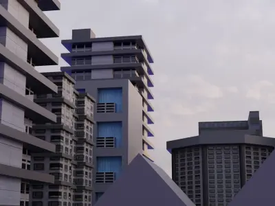 city for gaming 3D model