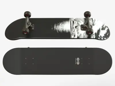 Three Realistic Skateboards 3D model