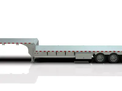 53 feet Stepdeck Trailer 3D Model with Hendrickson  Suspension 3D model