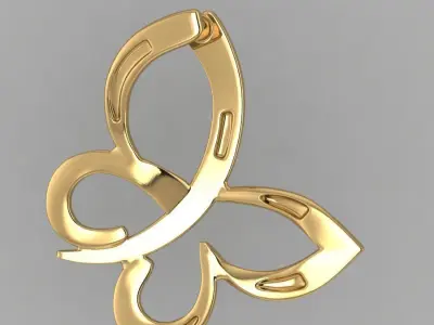 pendant butterfly 2 3D print model