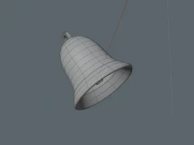 Golden Bell Low-poly 3D model
