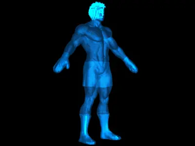  Male Caucasian BOX - MMA Fighter 3D model