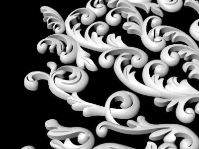 Central decor ornament for furniture 3D model 803