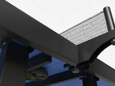 Indoor Table Tennis Table ITTF 3D model