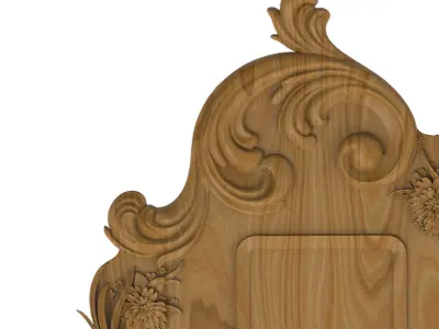 Carved picture frame STL 3D model