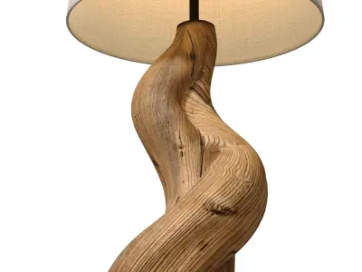 Floor lamp torchere Tree Sculptural Design Scandinavian Rustic  3D model