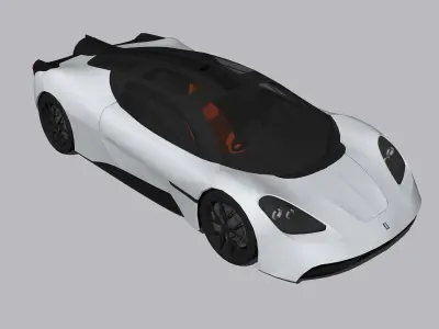 Gordon Murray GMA T 50 2023 Low-poly 3D model