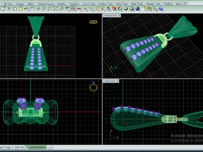 3D Pendant Necklace Model  3D print model