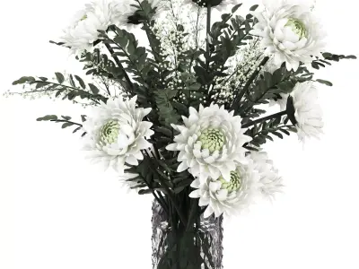 Bouquet Flower Plant Set Low-poly 3D model purchase