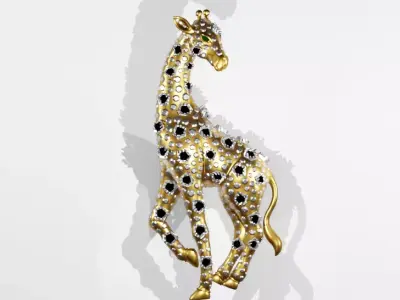 Giraffe Jewelry Pendant 3D Mode 3D print model