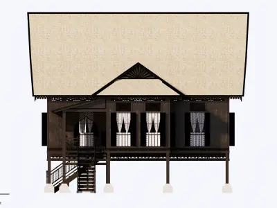 Perak Traditional House of Malaysia 3D model