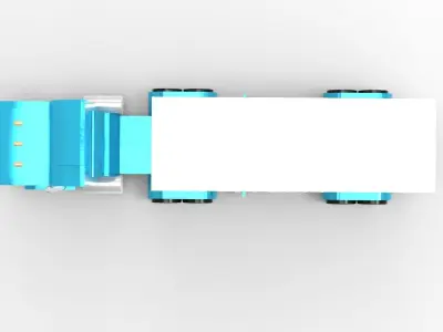 Transport Truck 3D  Free low-poly 3D model