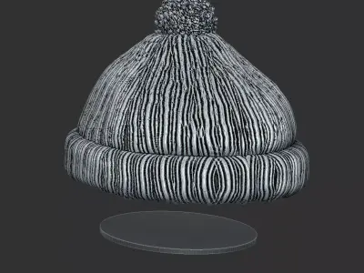 Beanie as headgear for the Skull stand and wall lamps  3D print model
