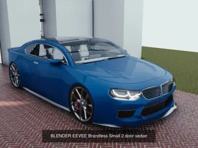 BLENDER EEVEE Brandless 50 car collection volume 2 3D Model Pack