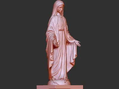 Mary standing statue  3D print model