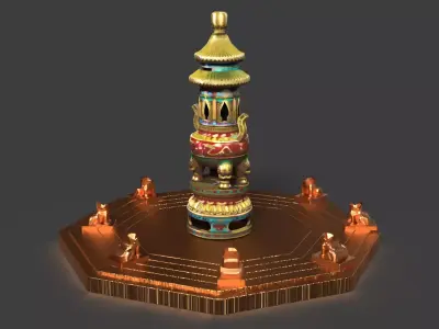 Chinese Bronze Incense  3D model