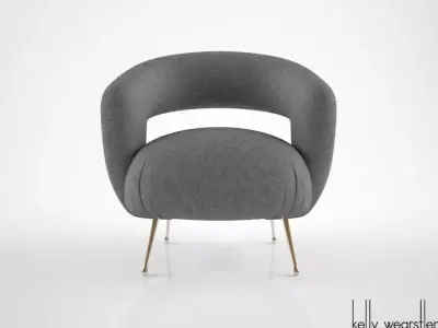 Kelly Wearstler Laurel Lounge Chair 3D model