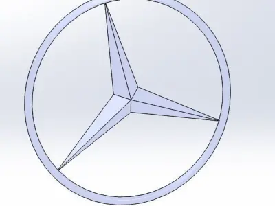 Merceds logo 3D print model