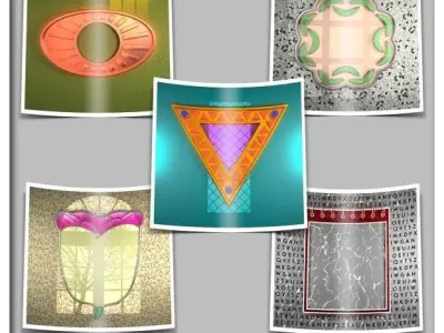5 Modern Mirrors - Set 01 Low-poly 3D model