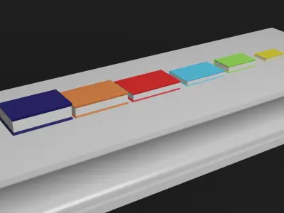 Pack Of Low Poly Books  Free low-poly 3D model