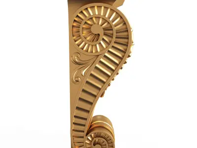 Corbel Carved 09 Low-poly 3D model