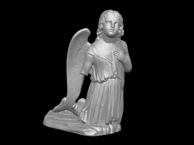 Old Funeral Sculpture Statue 3D Print 3D model 3D print model