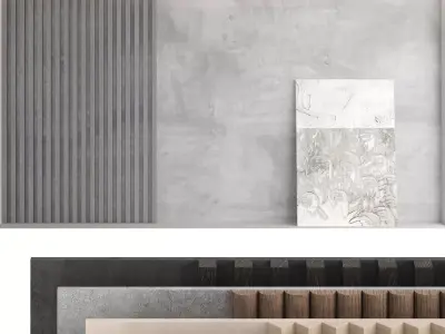 Decorative wall panel set 55 3D model